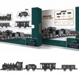 Train fumant avec effets et circuit réglable 135 × 75 cm