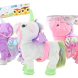 Licorne en peluche à piles avec sons et marche