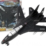 avion de chasse militaire à réaction avec lumières et sons – set de jeu avec figurines