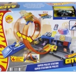 Hot Wheels City super poste de police avec looping