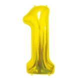 Ballon en aluminium chiffre 1 doré GoDan 85 cm