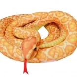 Serpent en peluche doré 110 cm