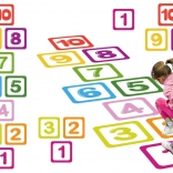 autocollants de sol chiffres 1–10 pour jeu de marelle – set éducatif