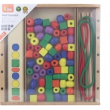 Jeu éducatif en bois VIGA Perles logiques, 104 pièces Montessori