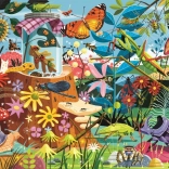 Puzzle Aventures de jardin avec petites bêtes 60 pièces