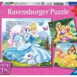 Ravensburger puzzle Disney princesses et leurs animaux 3×49 pièces