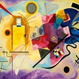 Puzzle jaune, rouge, bleu 1000 pièces