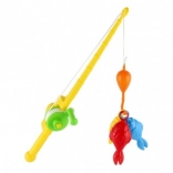 Ensemble de pêche jouet pour enfants avec canne 50 cm dans un filet