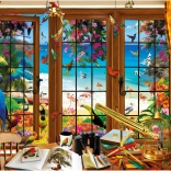 Educa Puzzle Fenêtre de l'Observateur d'Oiseaux 1500 Pièces