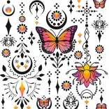 Autocollants thermocollants motif papillons