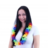 Collier Hawaï fleurs colorées