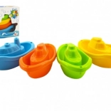 Jouets de bain colorés pour enfants - petits bateaux en plastique