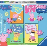 Mes premiers puzzles Peppa Pig 4-en-1 (2–5 pièces) RAVENSBURGER