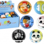 Balle colorée avec illustration de panda pour enfants 7 cm