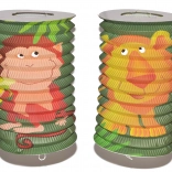 Lampion cylindre avec motif animal 16 cm