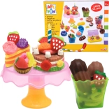 Coffret créatif desserts colorés XL avec pâte à modeler et accessoires, 21 pcs
