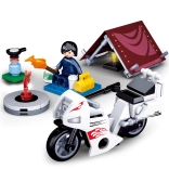 Sluban Town motard au camping jeu de construction