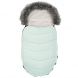 Chancelière pour enfant avec fausse fourrure NEW BABY, gris clair