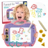 Woopie tablette de dessin magnétique avec tampons et pochoirs