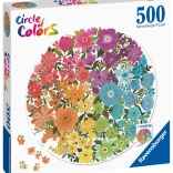 puzzle Ravensburger cercle de couleurs – fleurs 500 pièces