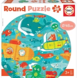 Educa puzzle rond Profondeurs marines 28 pièces
