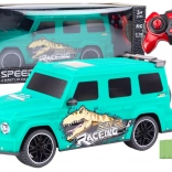 Voiture RC avec dinosaures 1:10 verte