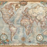 Puzzle Ancienne carte politique du monde 1500 pièces EDUCA