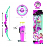 Ensemble de tir à l’arc rose pour enfants avec accessoires