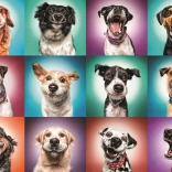 Puzzle 2000 pièces – Portraits de chiens amusants II
