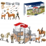 Woopie écurie et enclos pour chevaux – set de figurines 18 pcs