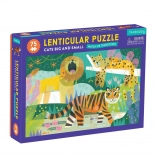 Puzzle lenticulaire petits et grands chats