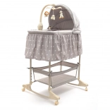 Berceau et lit multifonction pour bébé New Baby, gris avec étoiles