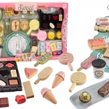 Pâtisserie et café – set pour enfants de douceurs avec plateau, 50 pcs