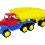 Grand camion jaune avec remorque 45 cm