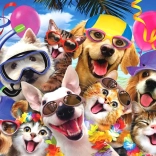 Puzzle Selfie de la fête sur la plage 260 pièces