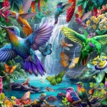 Puzzle Colibris Tropicaux 1000 pièces