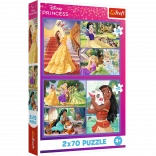 Puzzle 2x70 Disney Princesses Jours de Conte