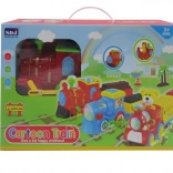 Locomotive interactive pour enfants 3+ avec lumières, sons et éléments mobiles, 2 wagons et accessoires