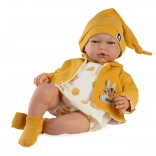 Poupée bébé réaliste Marta avec sons et corps souple en tissu - 46 cm