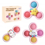 WOOPIE jeu pour enfant spinner cosmique pop-it jouet sensoriel rose, ensemble de 3 pièces