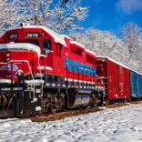 Puzzle Train en hiver