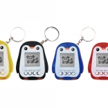 Animal de compagnie électronique pingouin – jeu de poche 7,5 cm avec porte-clés