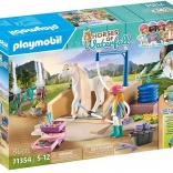 Playmobil Horses of Waterfall : Isabella et la jument Lioness avec station de lavage pour chevaux