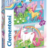 CLEMENTONI puzzle je crois aux licornes 2×20 pièces
