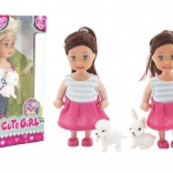 Poupée avec animal de compagnie