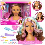 Barbie tête à coiffer et à styliser avec accessoires, 20 pièces