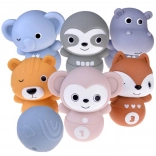 Jeu pour enfants Bowling avec les animaux du zoo