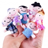 Ensemble de marionnettes à doigts Famille 6 pcs