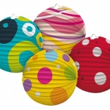 Lampion en papier coloré en forme de boule 25 cm