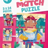 Puzzle Mix & Match : mes métiers préférés 3×24 pièces